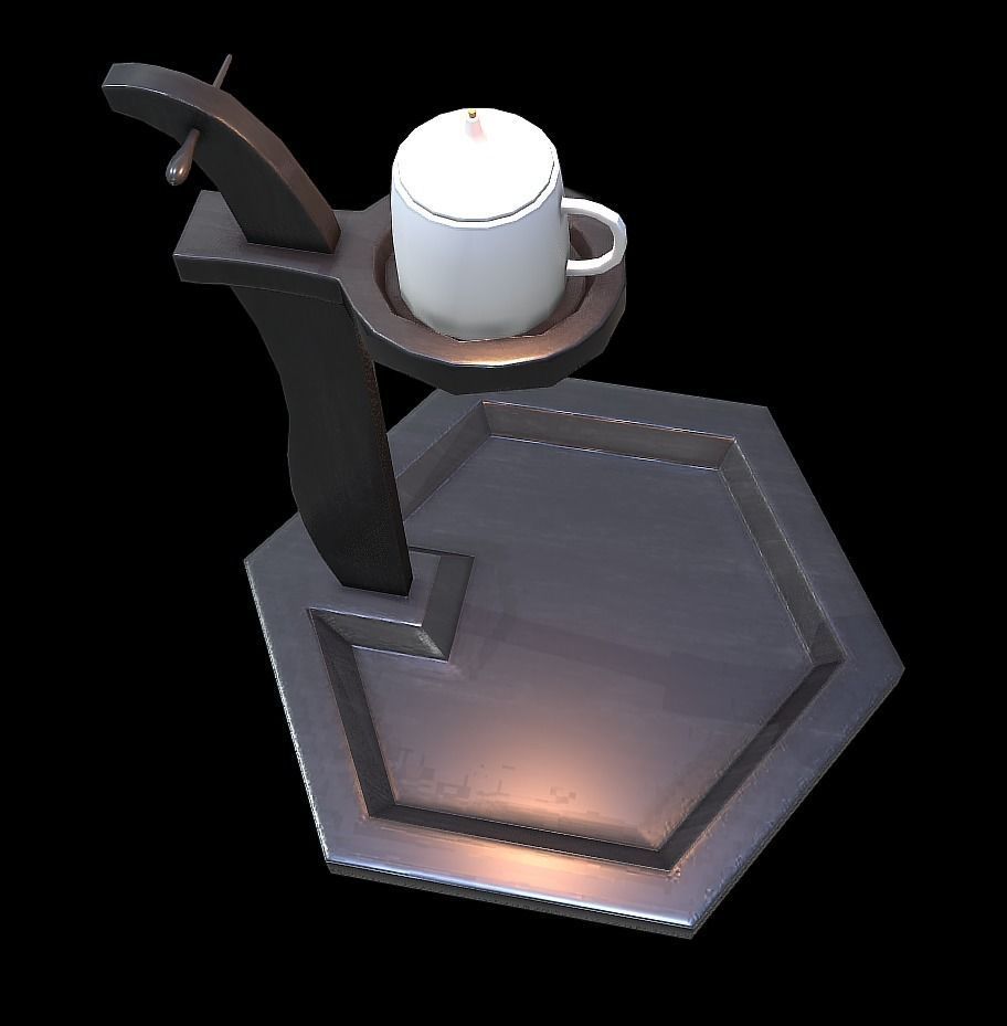 HorongDae Korean Traditional Lamp Low-poly 3D model_4