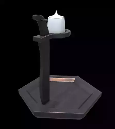 HorongDae Korean Traditional Lamp Low-poly 3D model