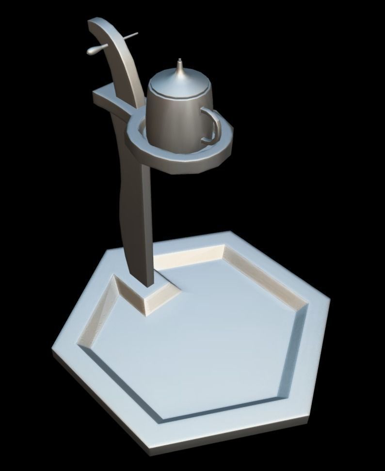 HorongDae Korean Traditional Lamp Low-poly 3D model_8