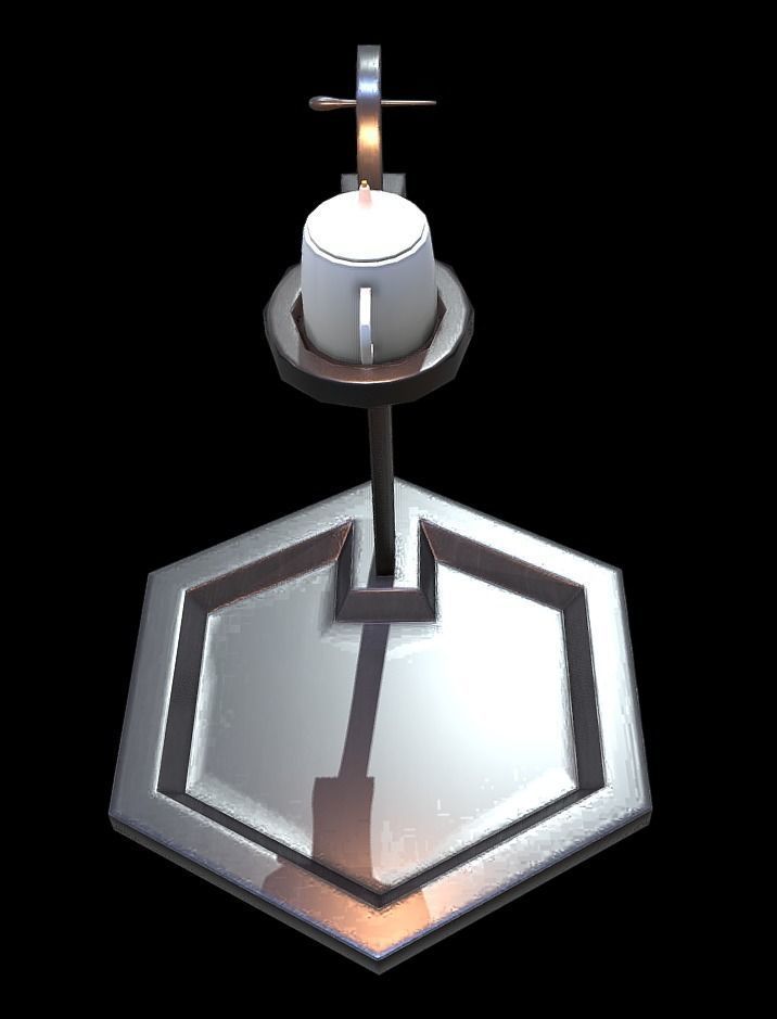 HorongDae Korean Traditional Lamp Low-poly 3D model_2