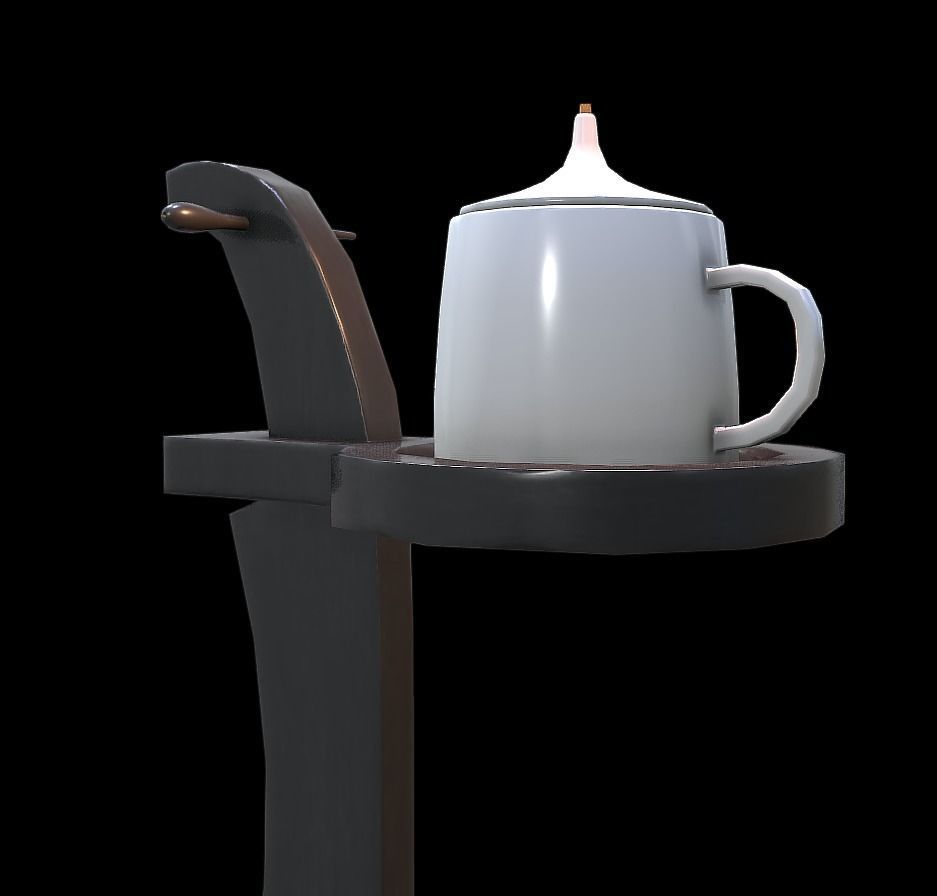 HorongDae Korean Traditional Lamp Low-poly 3D model_3