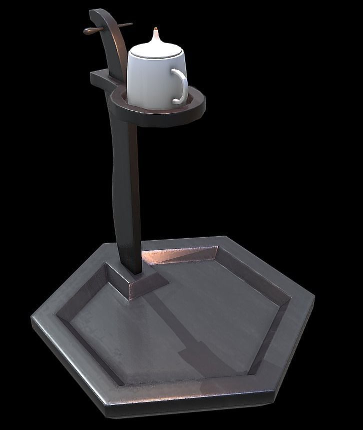 HorongDae Korean Traditional Lamp Low-poly 3D model_1