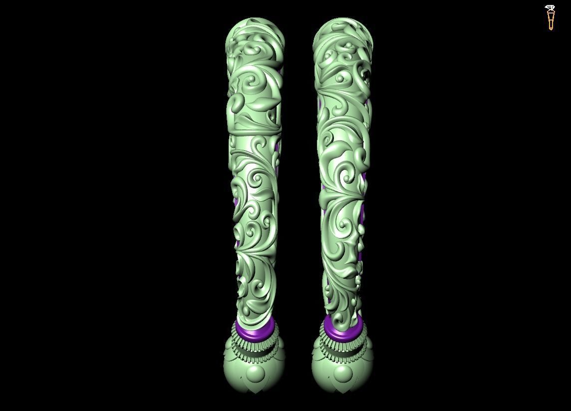 Bracelet ornate headband 3D print model_2