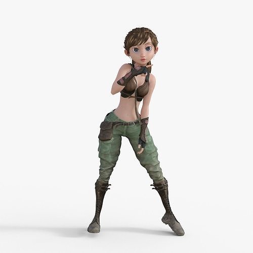 Cartoon Fantasy  Woman 3D model