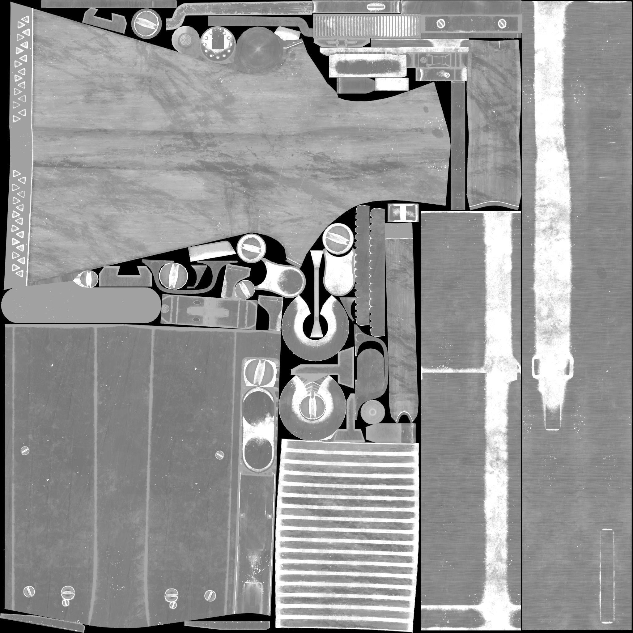 Rifle Gun Low-poly 3D model_11