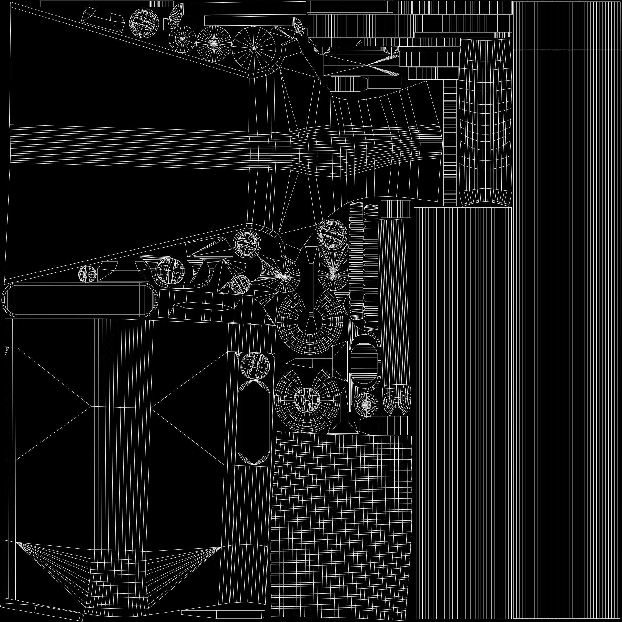 Rifle Gun Low-poly 3D model_14