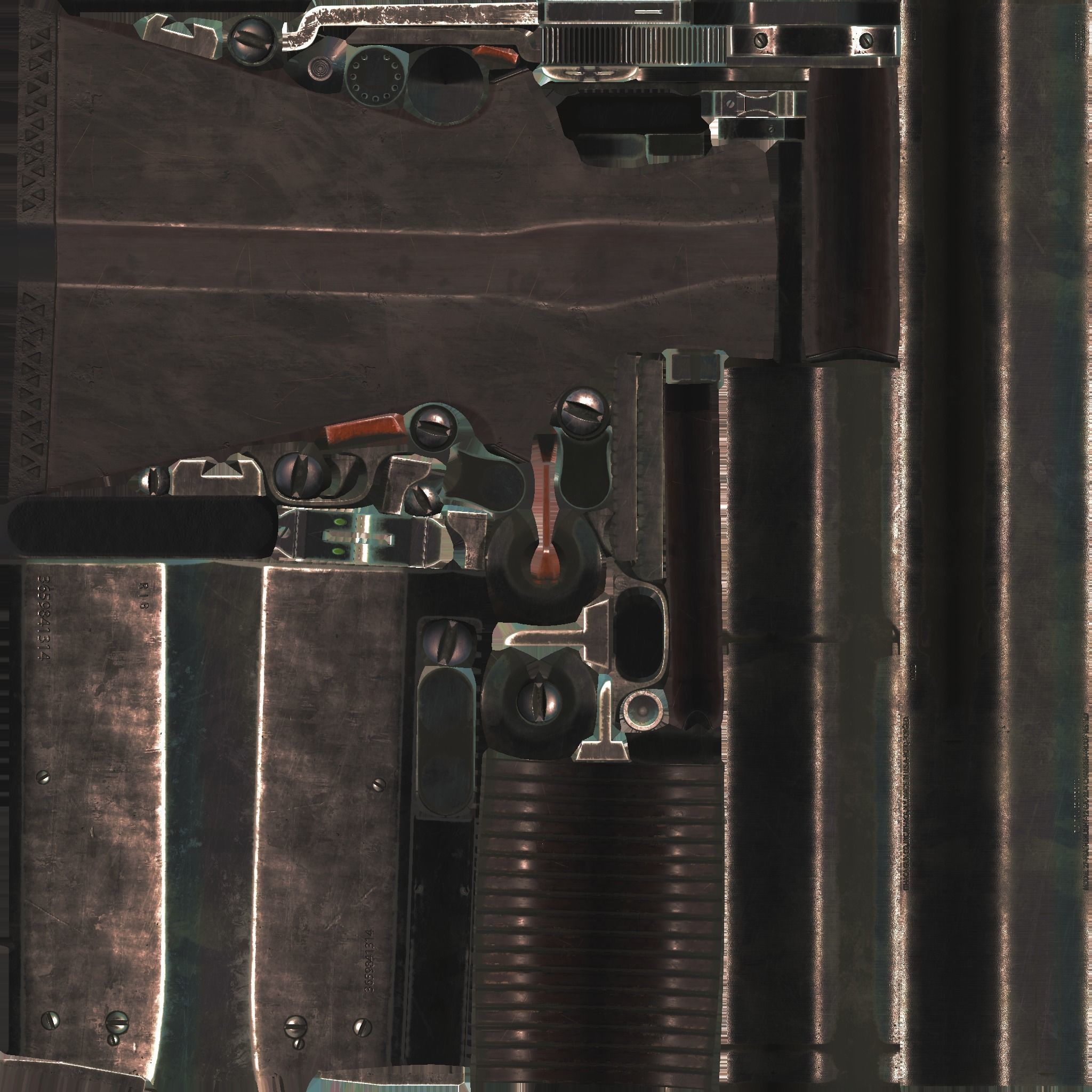 Rifle Gun Low-poly 3D model_9