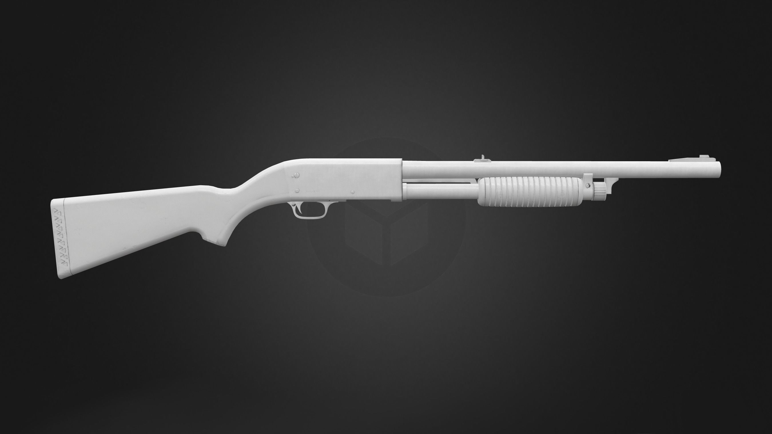 Rifle Gun Low-poly 3D model_8