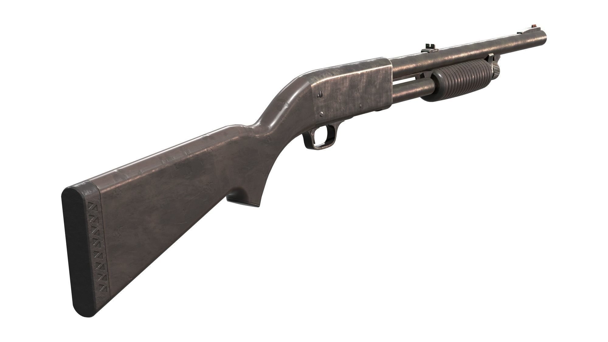 Rifle Gun Low-poly 3D model_3