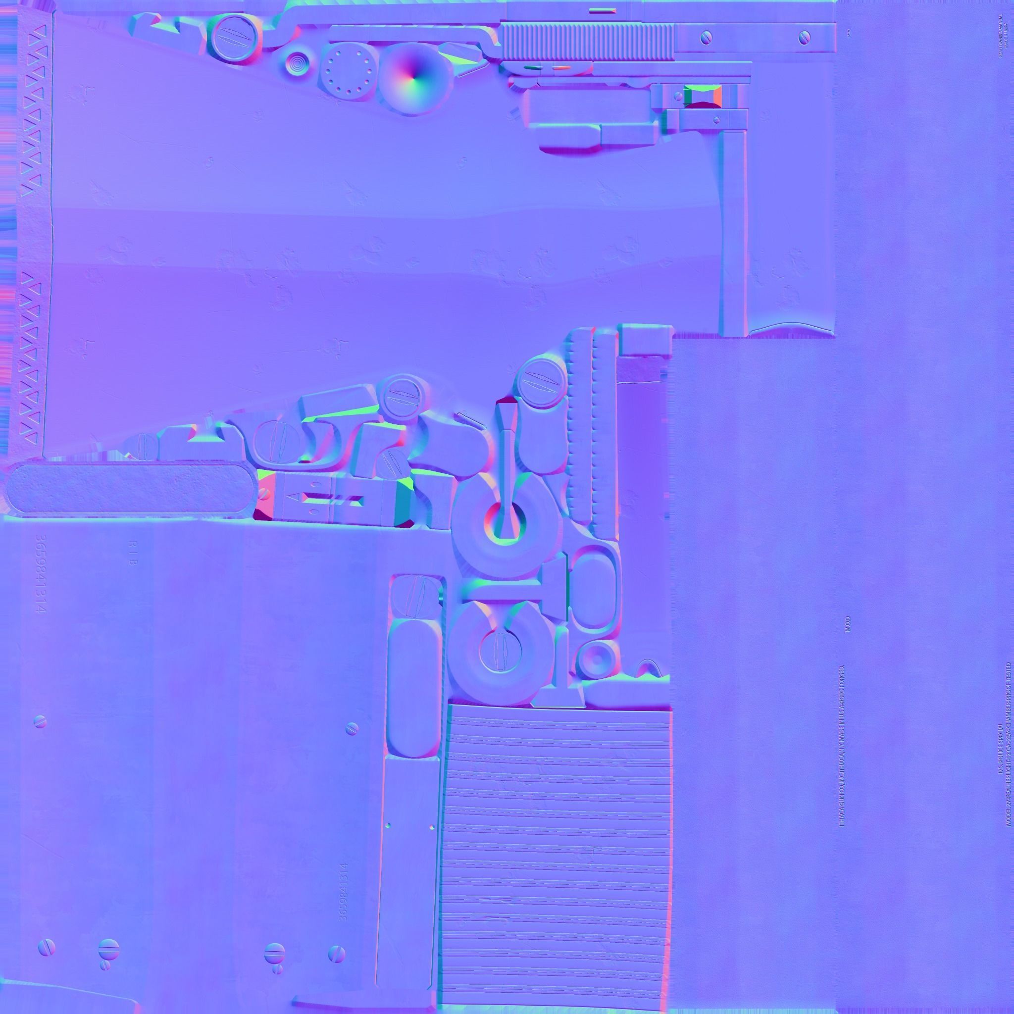 Rifle Gun Low-poly 3D model_10