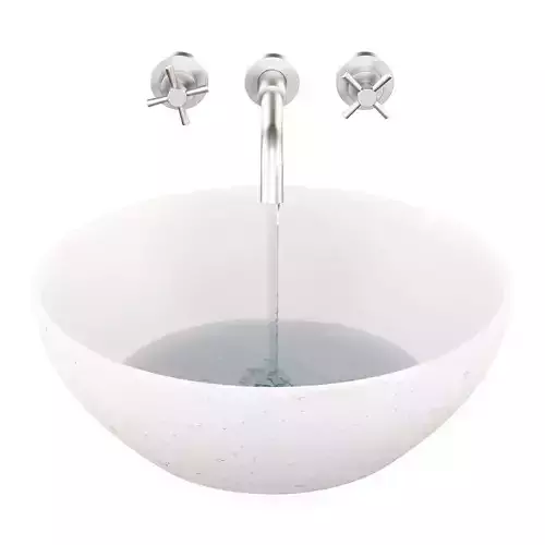 White Washbasin Bowl 3D model