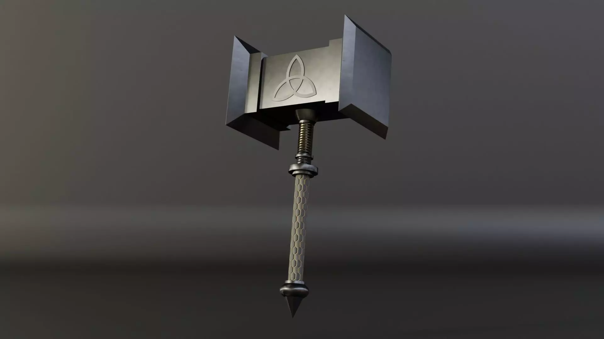 Thor Mjolnir Low-poly 3D model_0