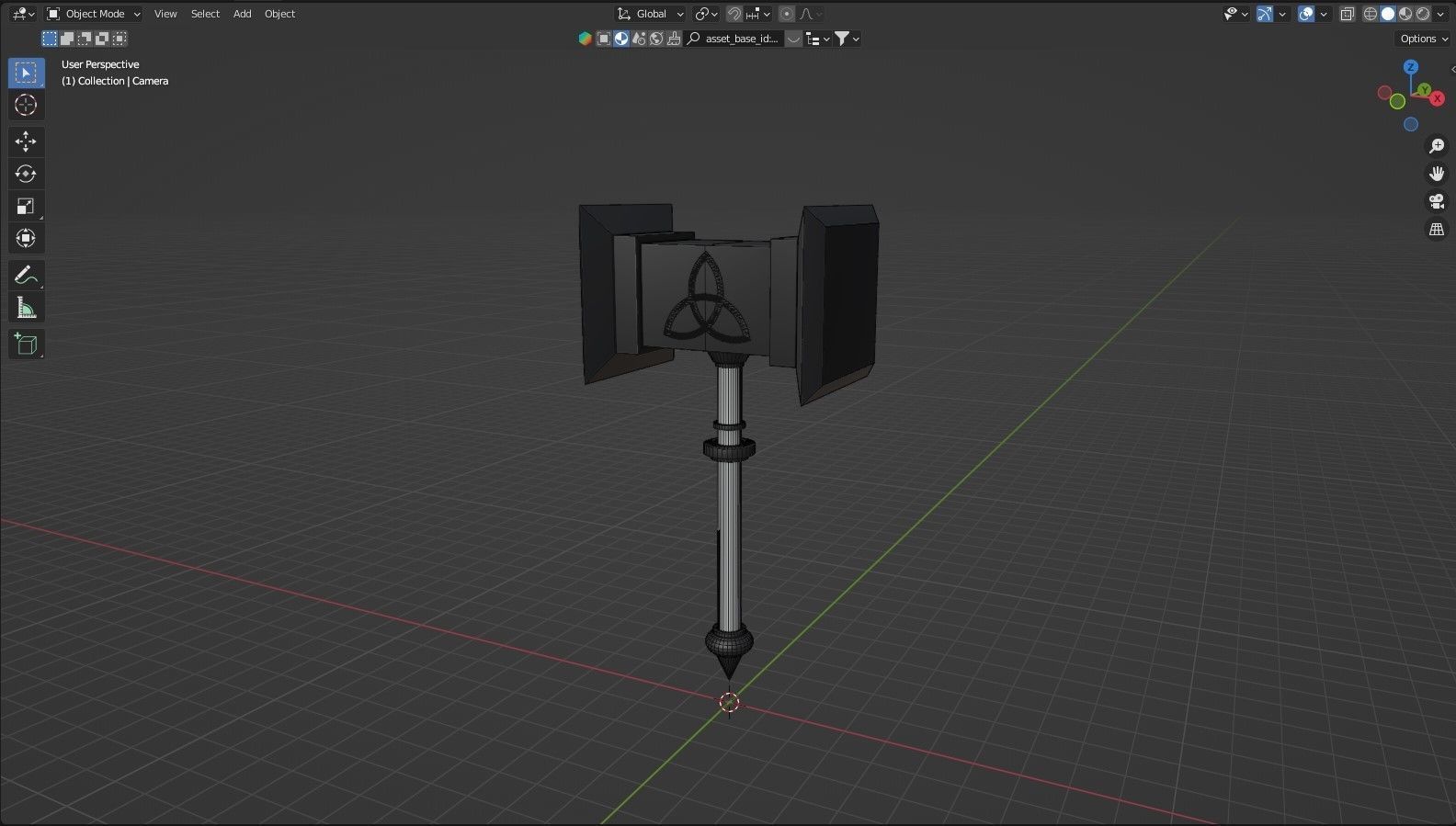 Thor Mjolnir Low-poly 3D model_6