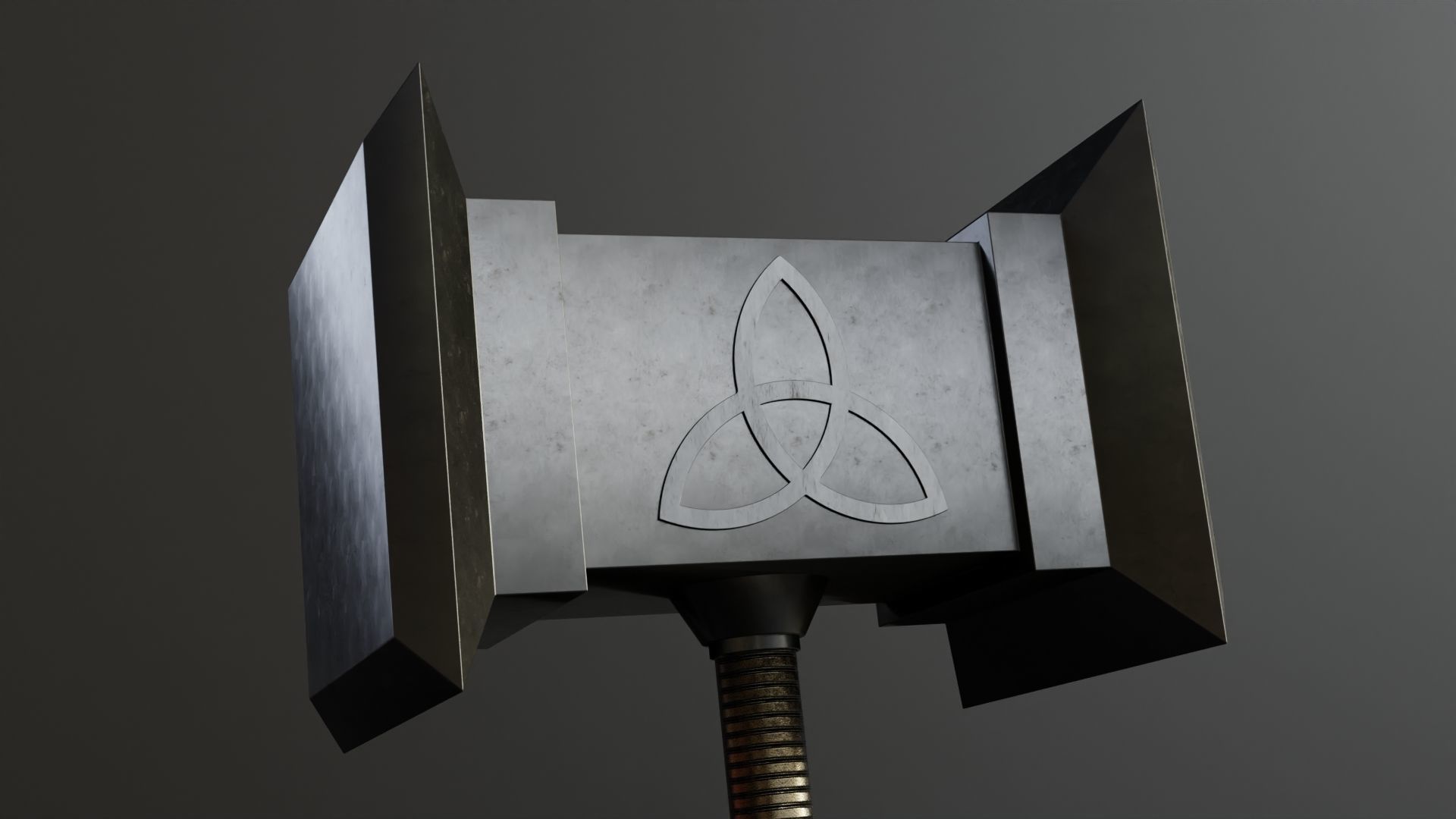 Thor Mjolnir Low-poly 3D model_1