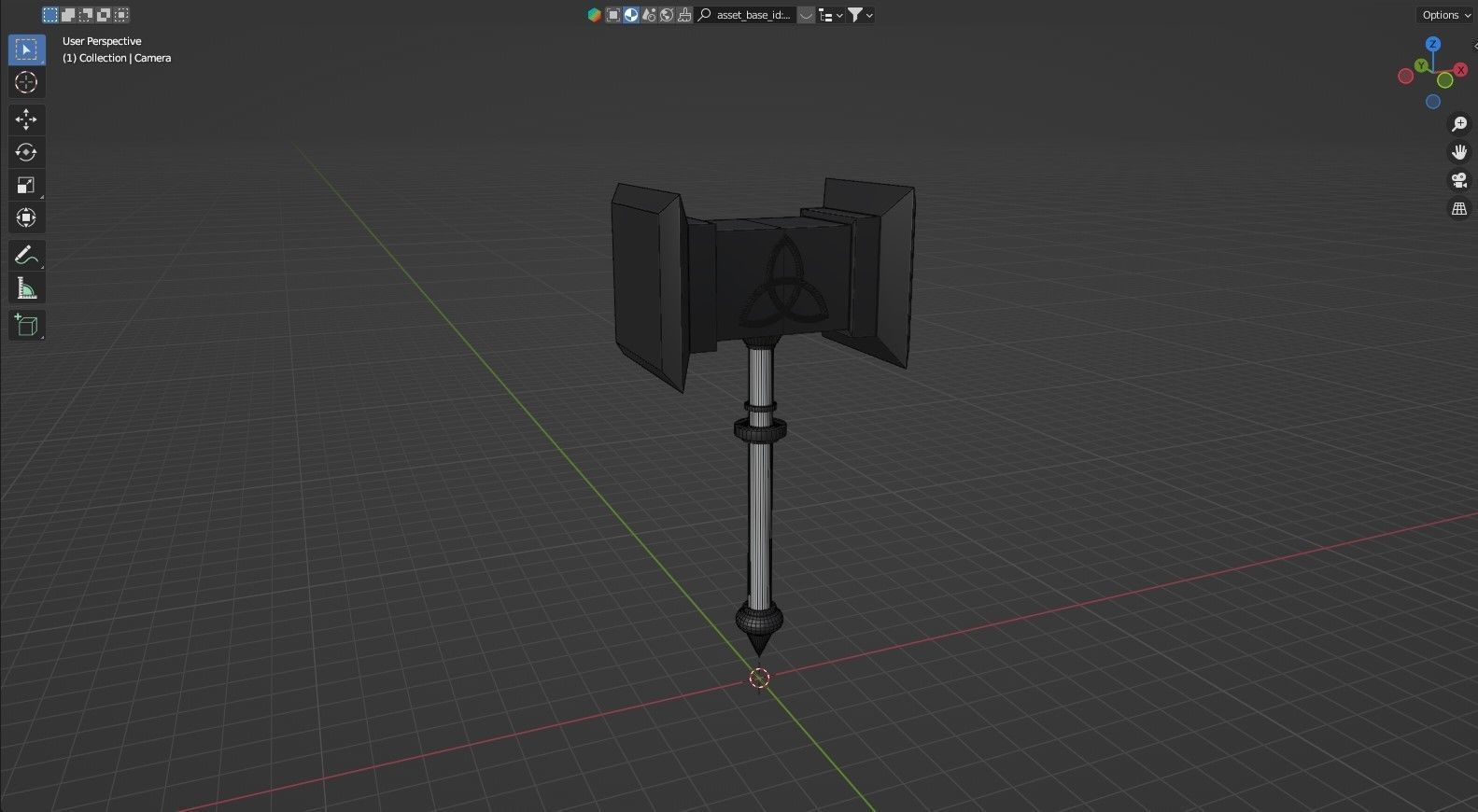 Thor Mjolnir Low-poly 3D model_5