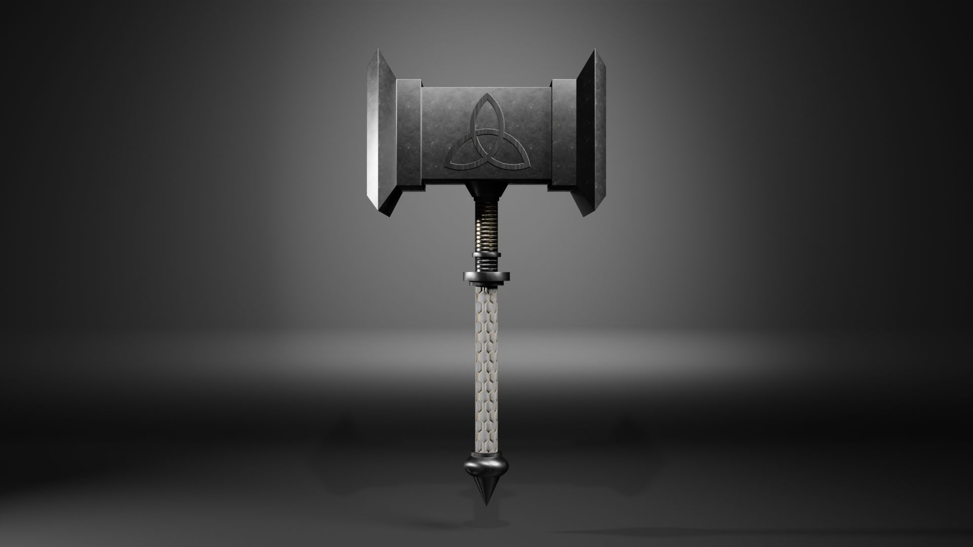 Thor Mjolnir Low-poly 3D model_2
