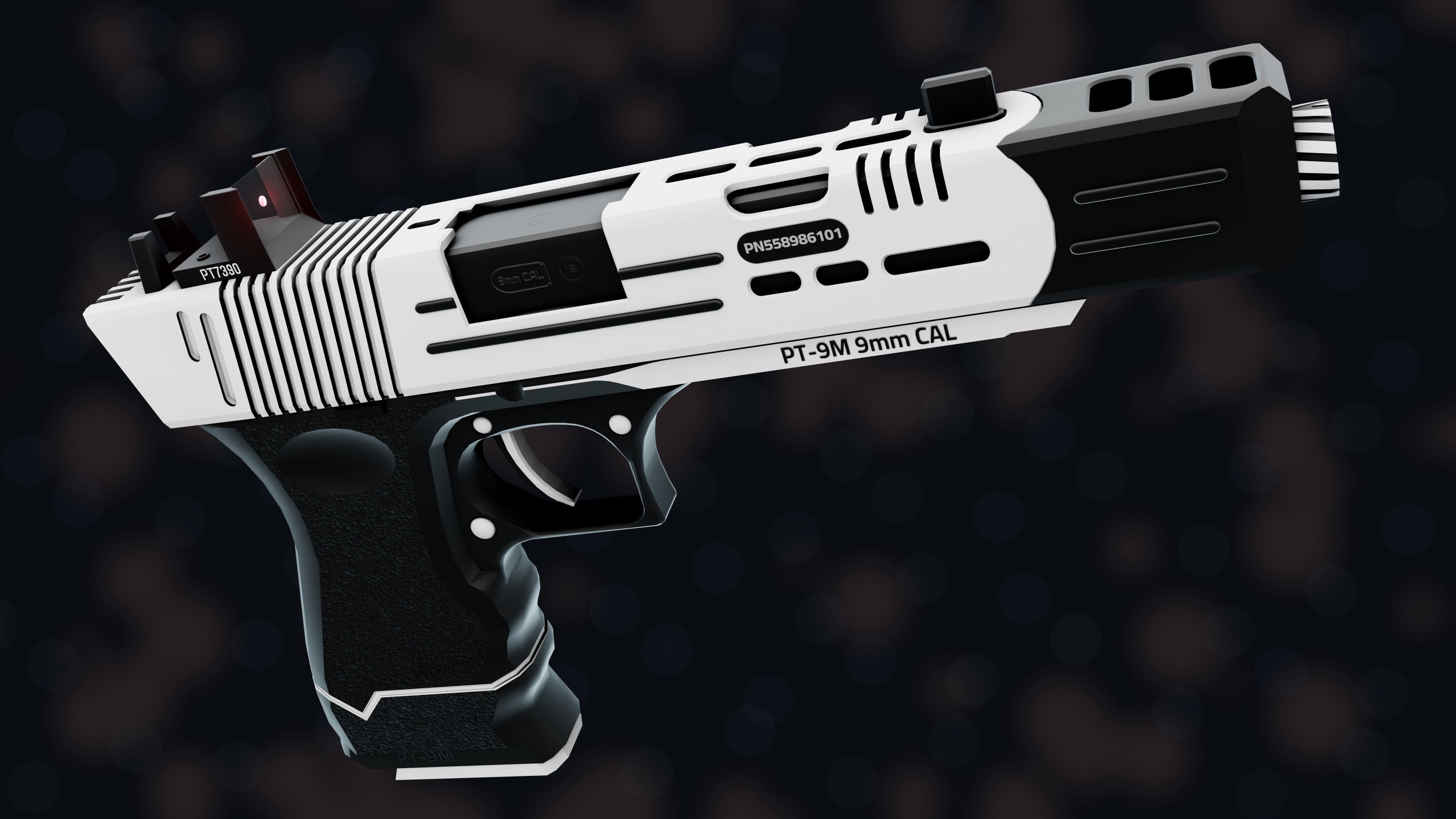 NZ PT-9M Pistol Free low-poly 3D model_34