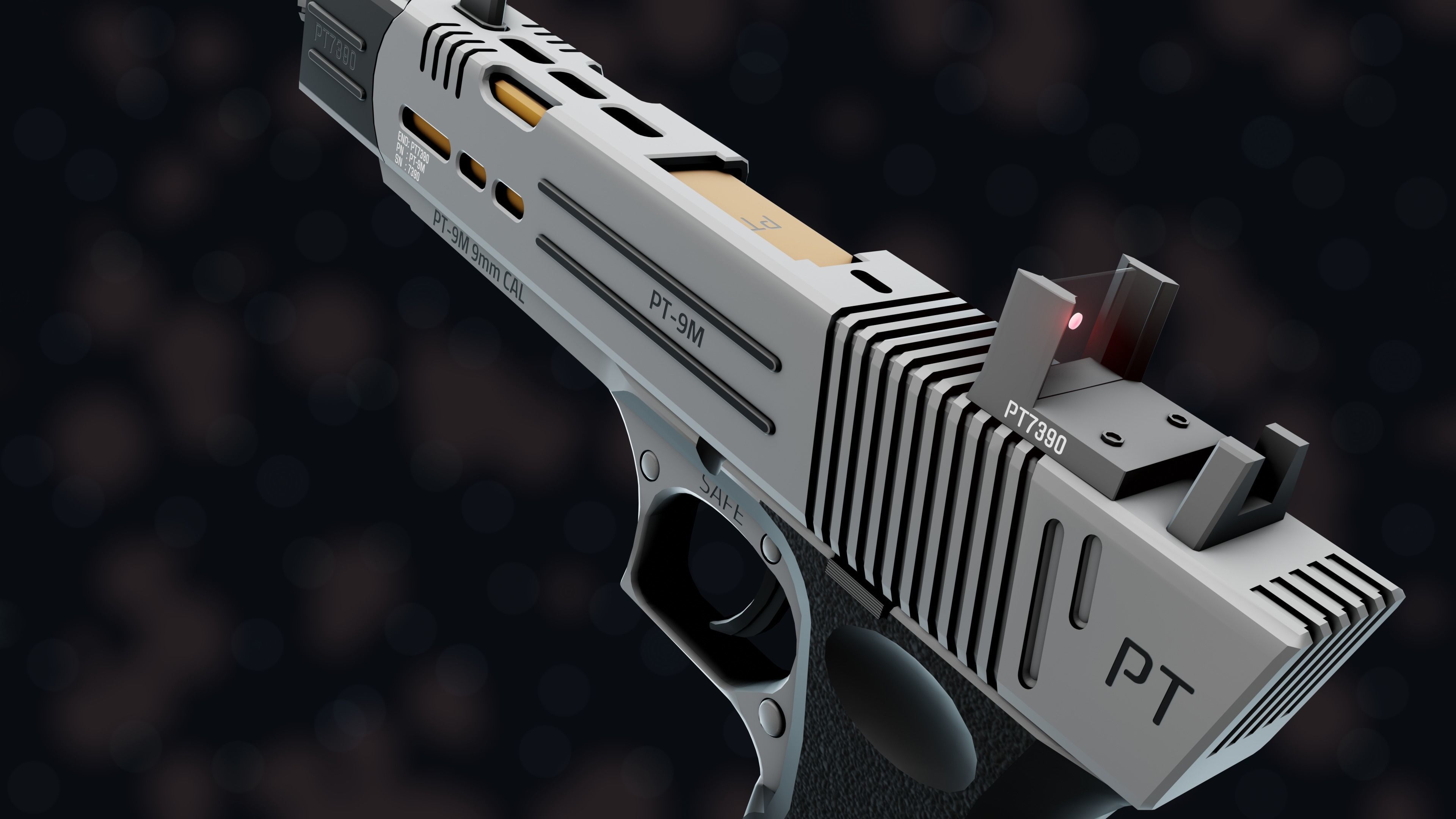 NZ PT-9M Pistol Free low-poly 3D model_38