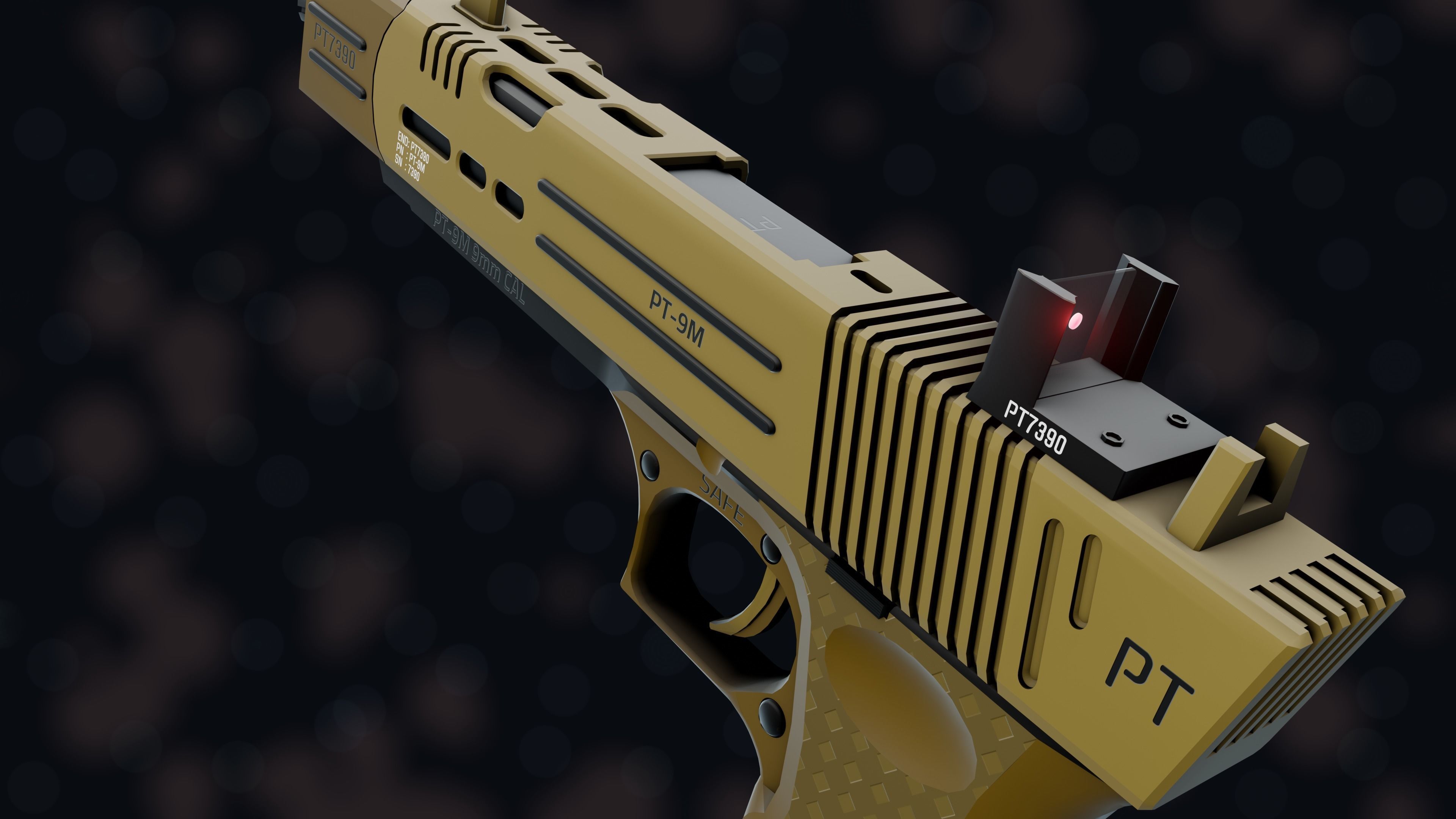 NZ PT-9M Pistol Free low-poly 3D model_39