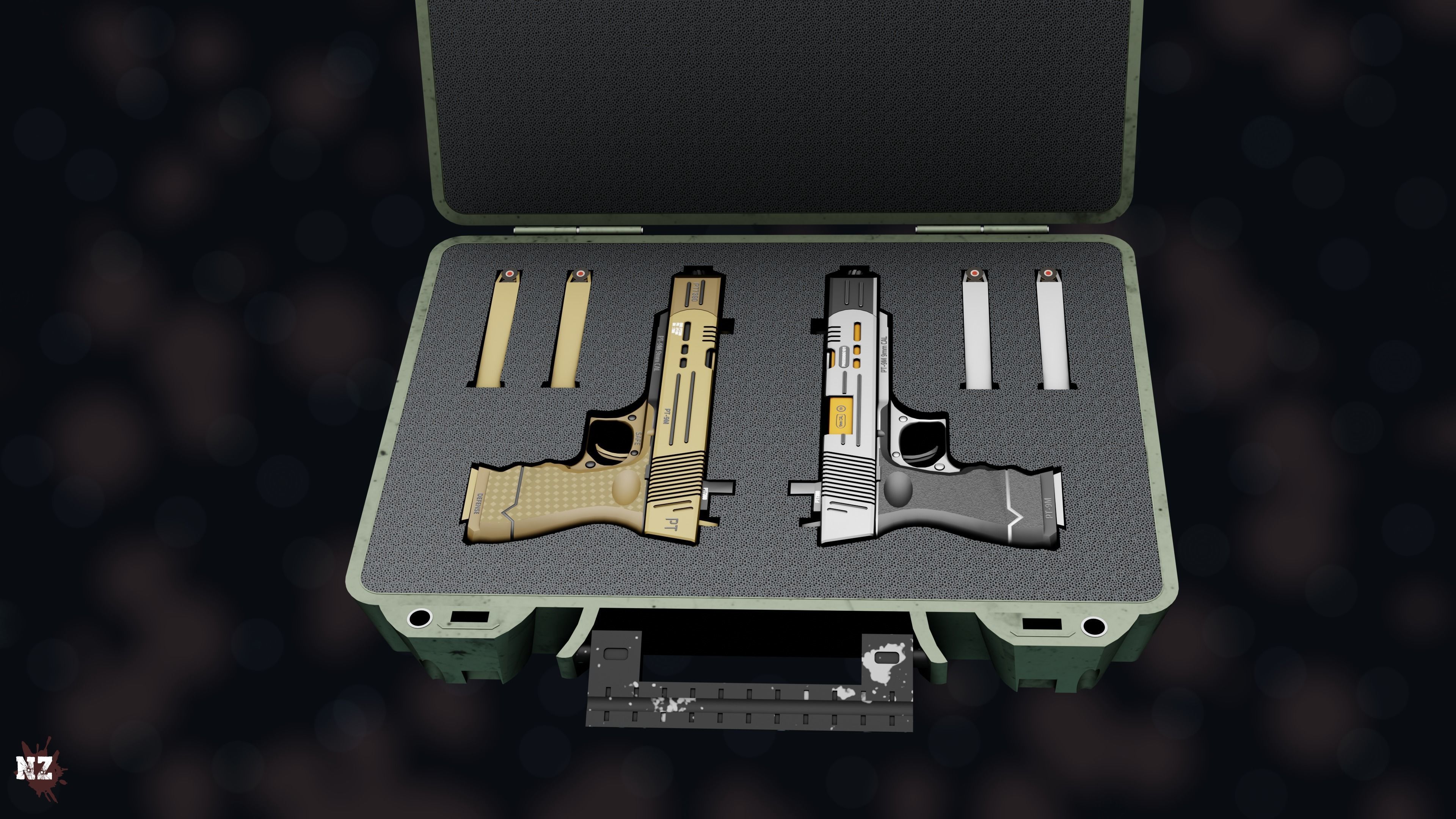 NZ PT-9M Pistol Free low-poly 3D model_20