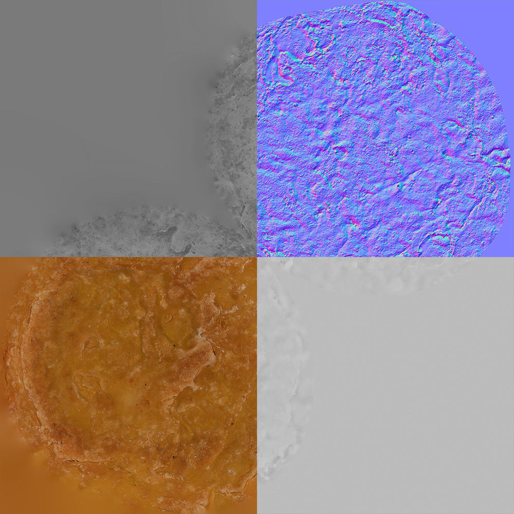 Chicken nugget 3D model_8