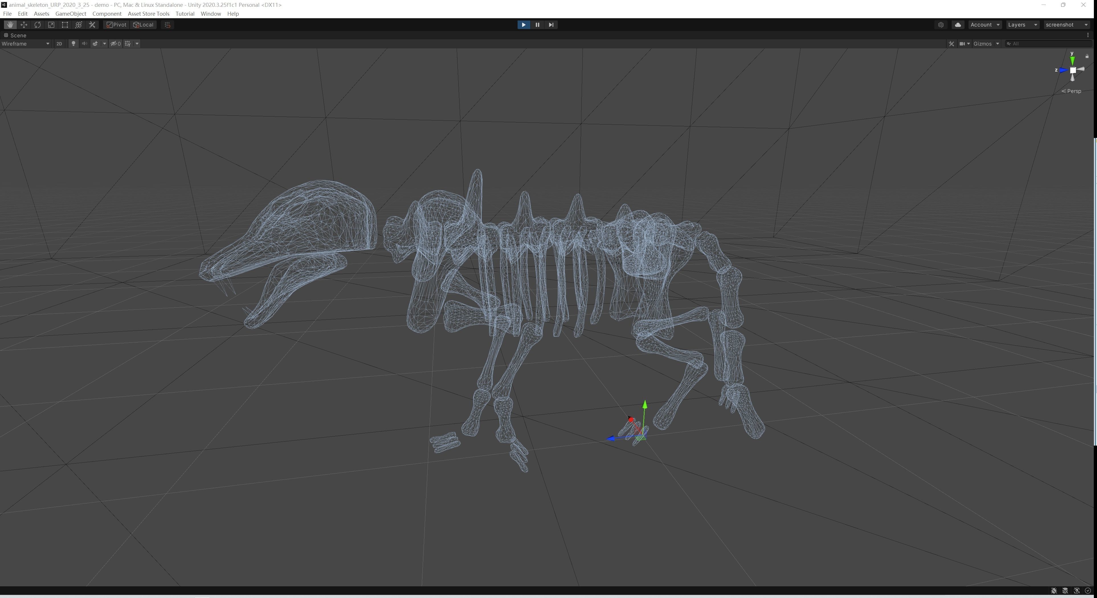 Wolf Skeleton Low-poly 3D model_13
