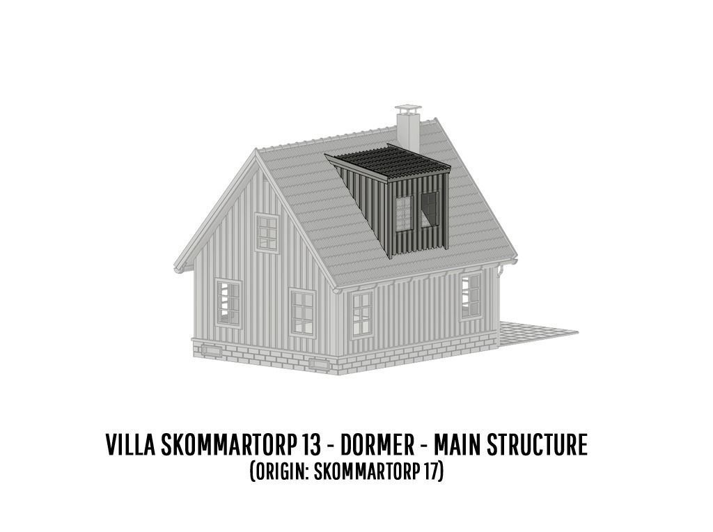 BUILD-0046 Villa Skommartorp 6 variants H0-scale 3D print model_4