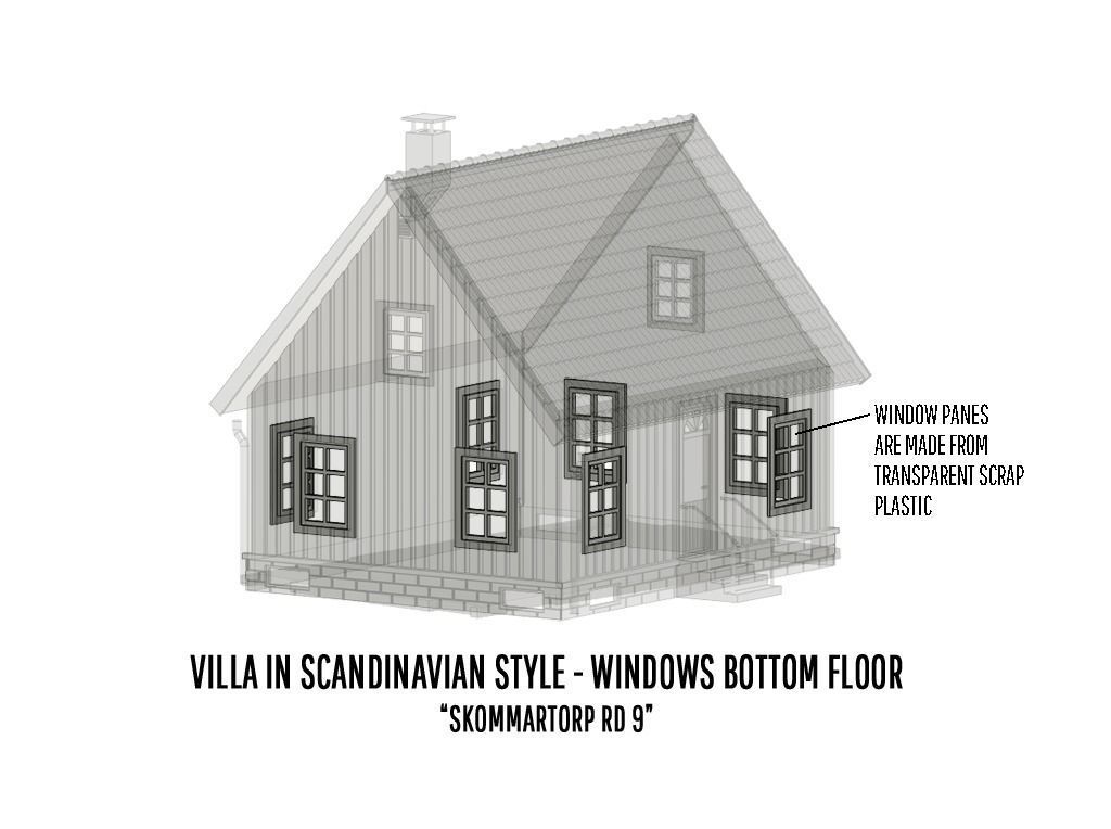 BUILD-0046 Villa Skommartorp 6 variants H0-scale 3D print model_19