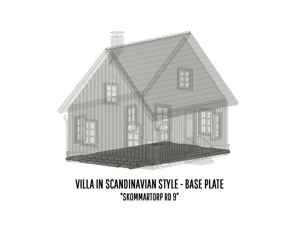 BUILD-0046 Villa Skommartorp 6 variants H0-scale 3D print model_7