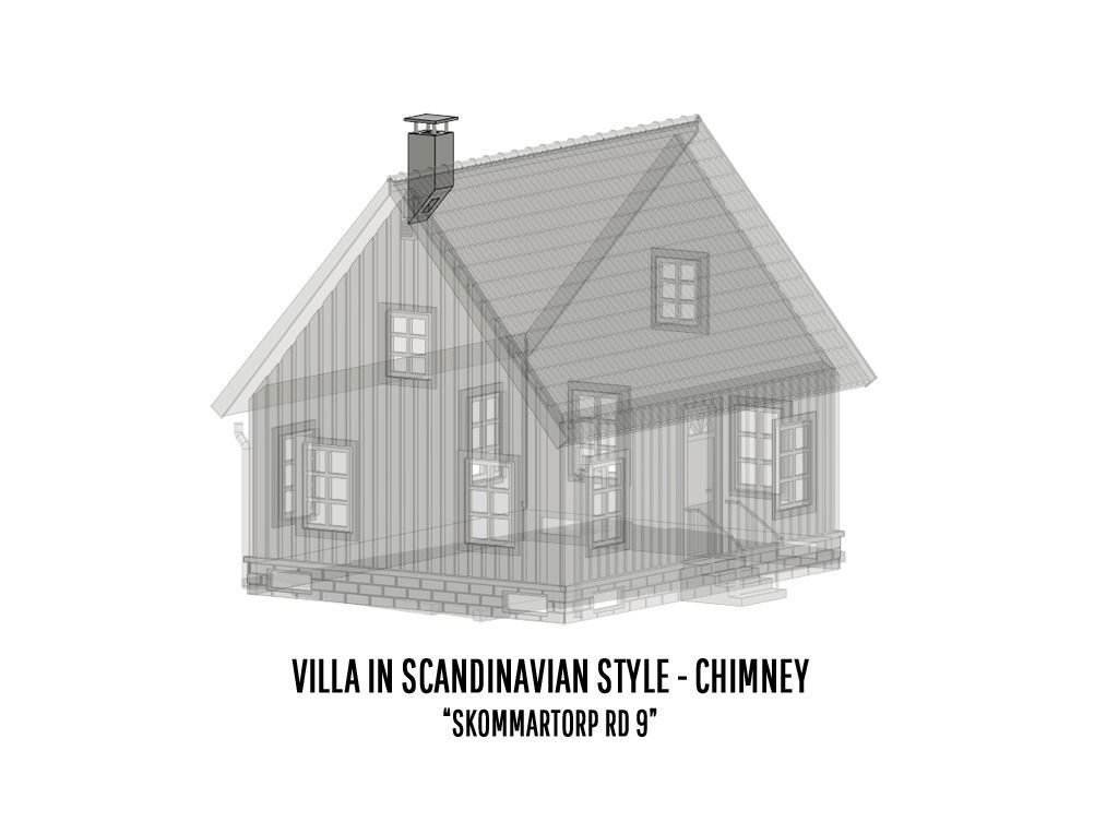 BUILD-0046 Villa Skommartorp 6 variants H0-scale 3D print model_8