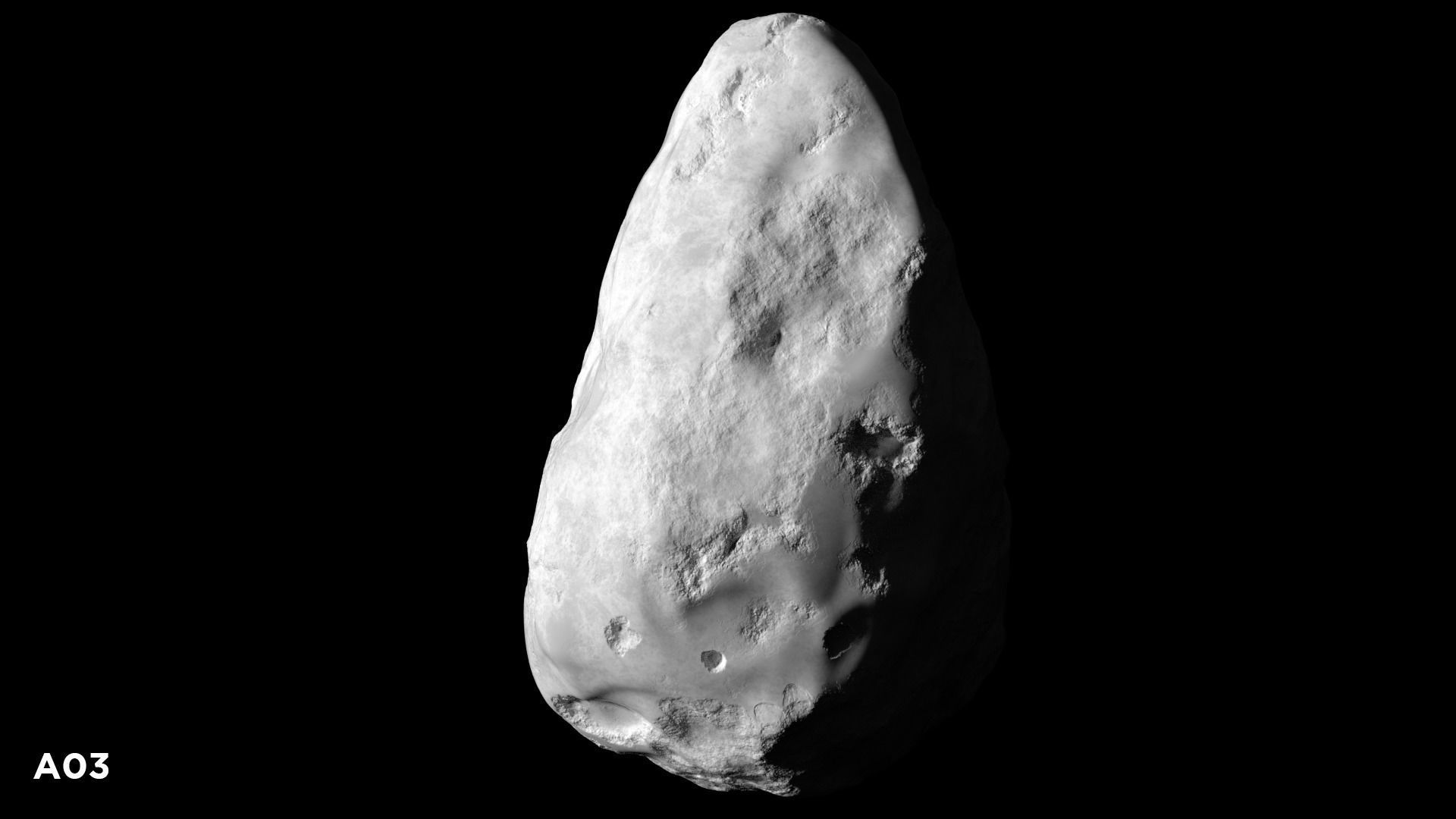 3 Asteroids Pack 3D model_9