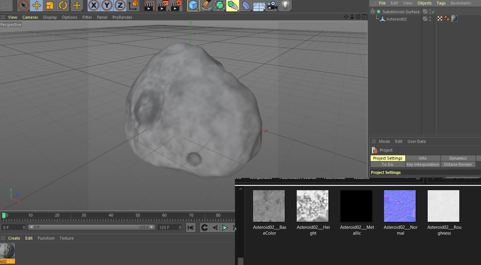 3 Asteroids Pack 3D model_13