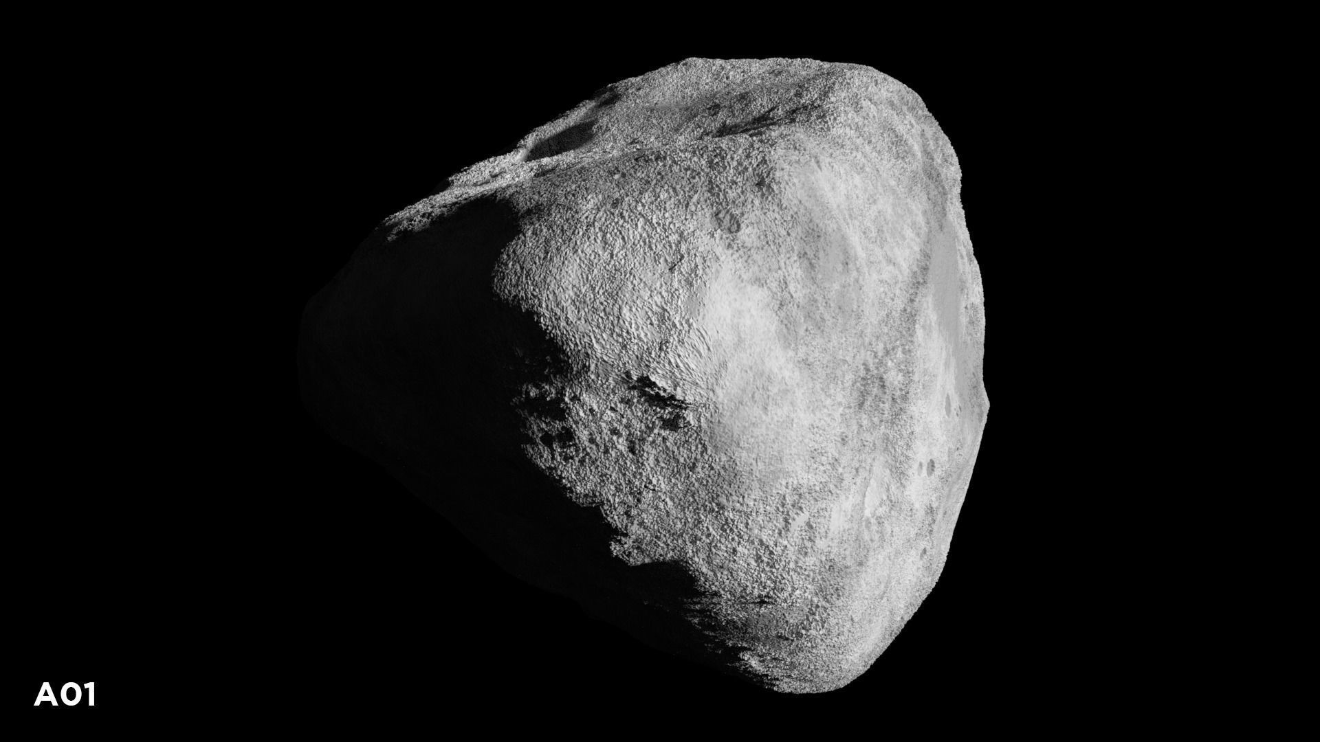 3 Asteroids Pack 3D model_4