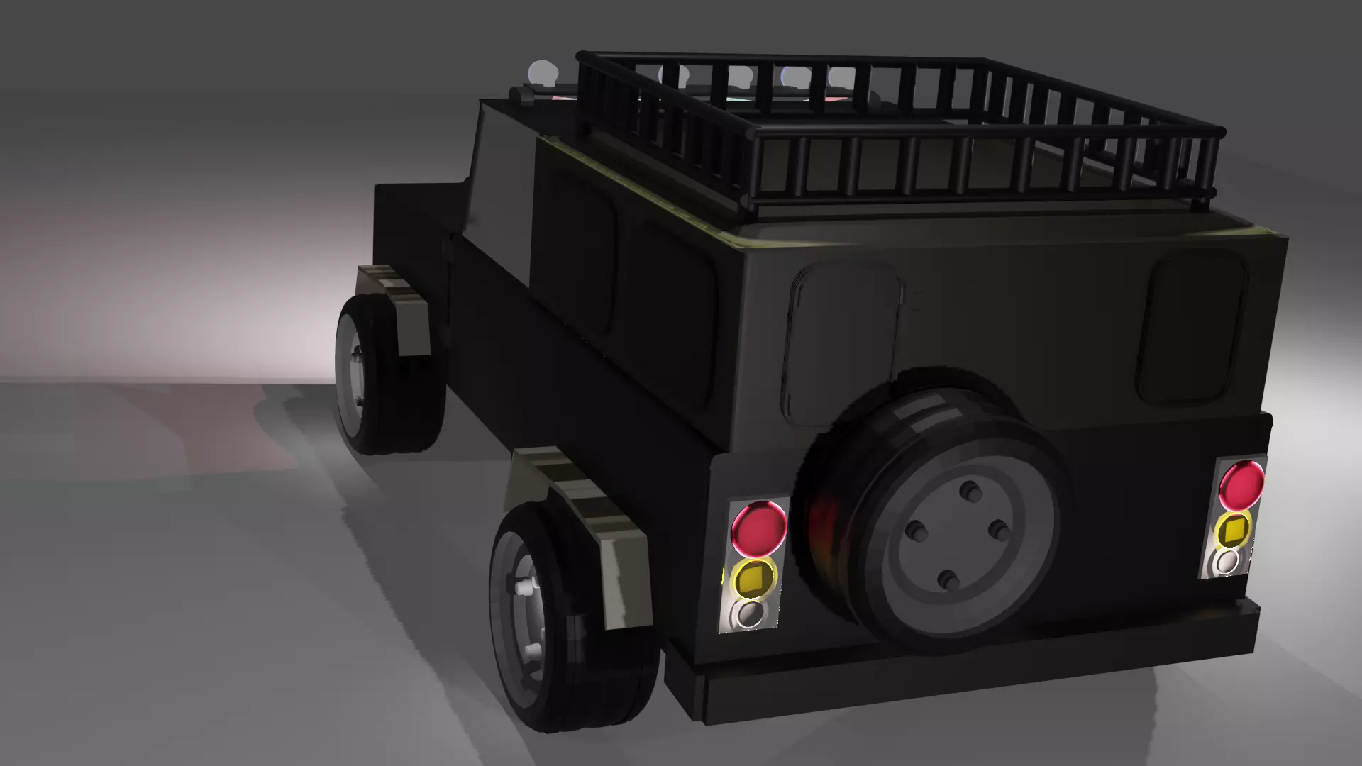 cartoon jeep  3D model_0