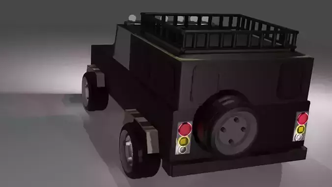 cartoon jeep  3D model