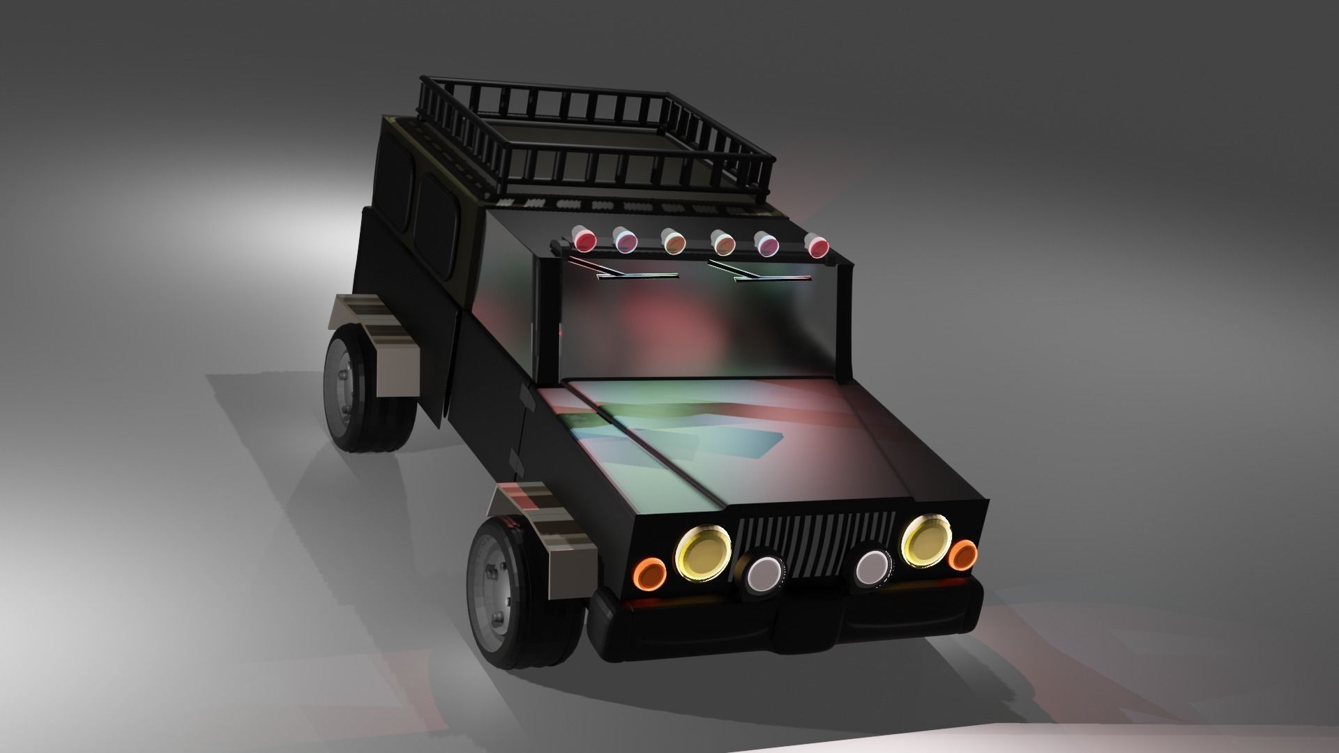 cartoon jeep  3D model_1