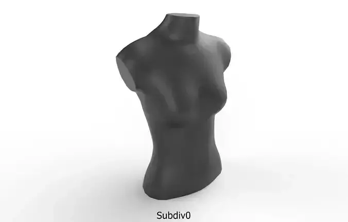 Mannequin Female Torso M02 Low-poly 3D model