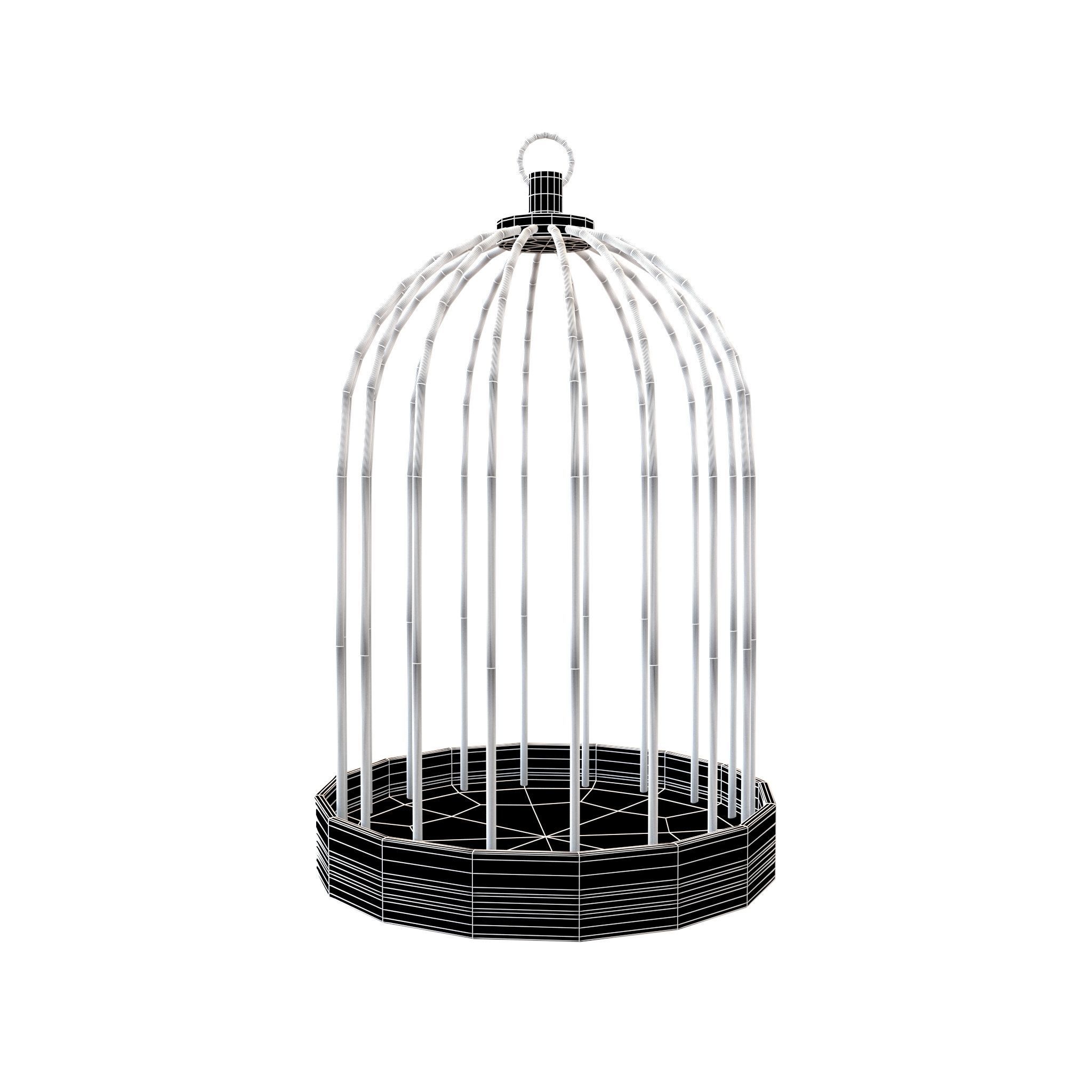 Bird Cage V1 001 Low-poly 3D model_6
