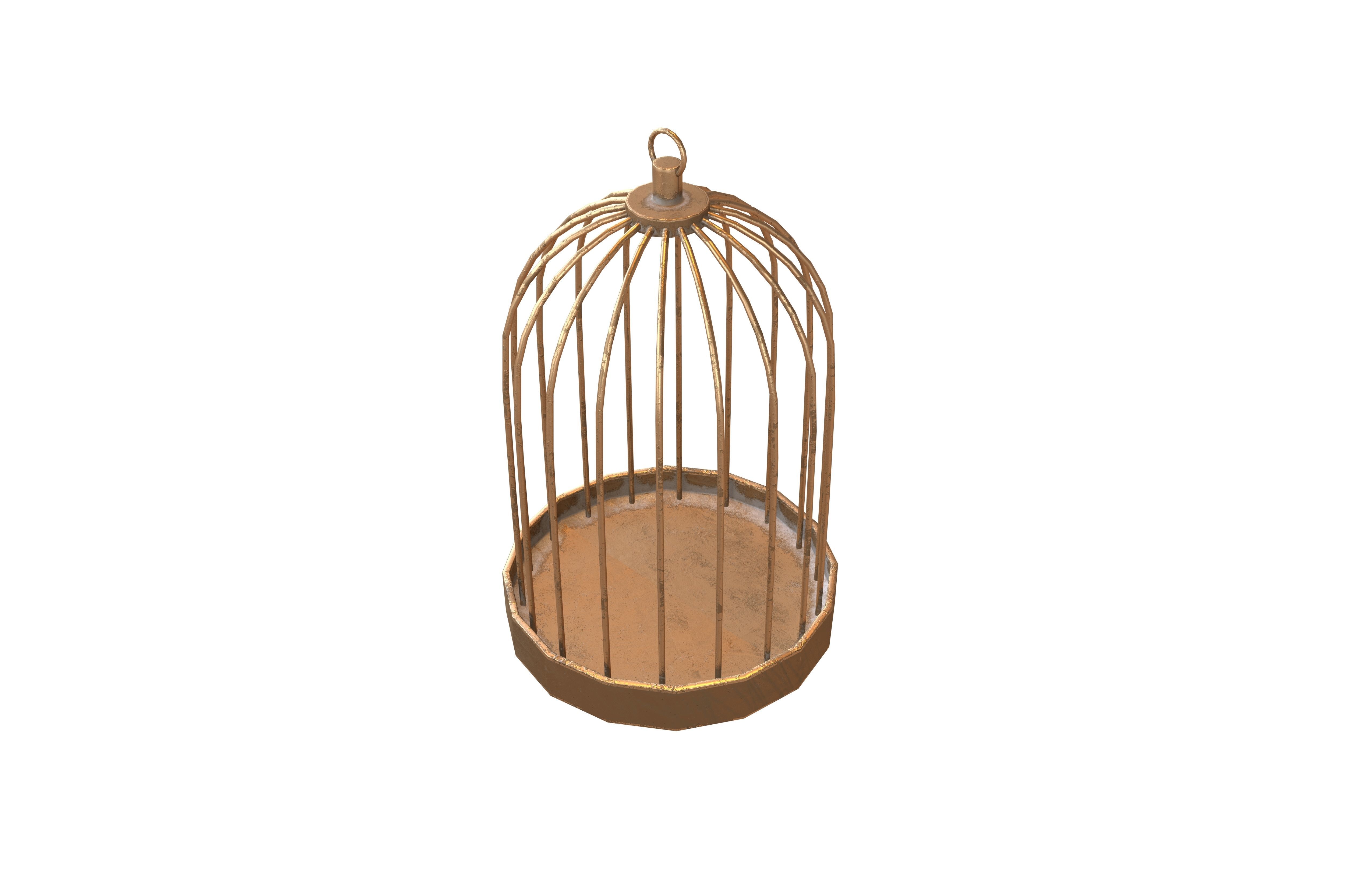 Bird Cage V1 001 Low-poly 3D model_2