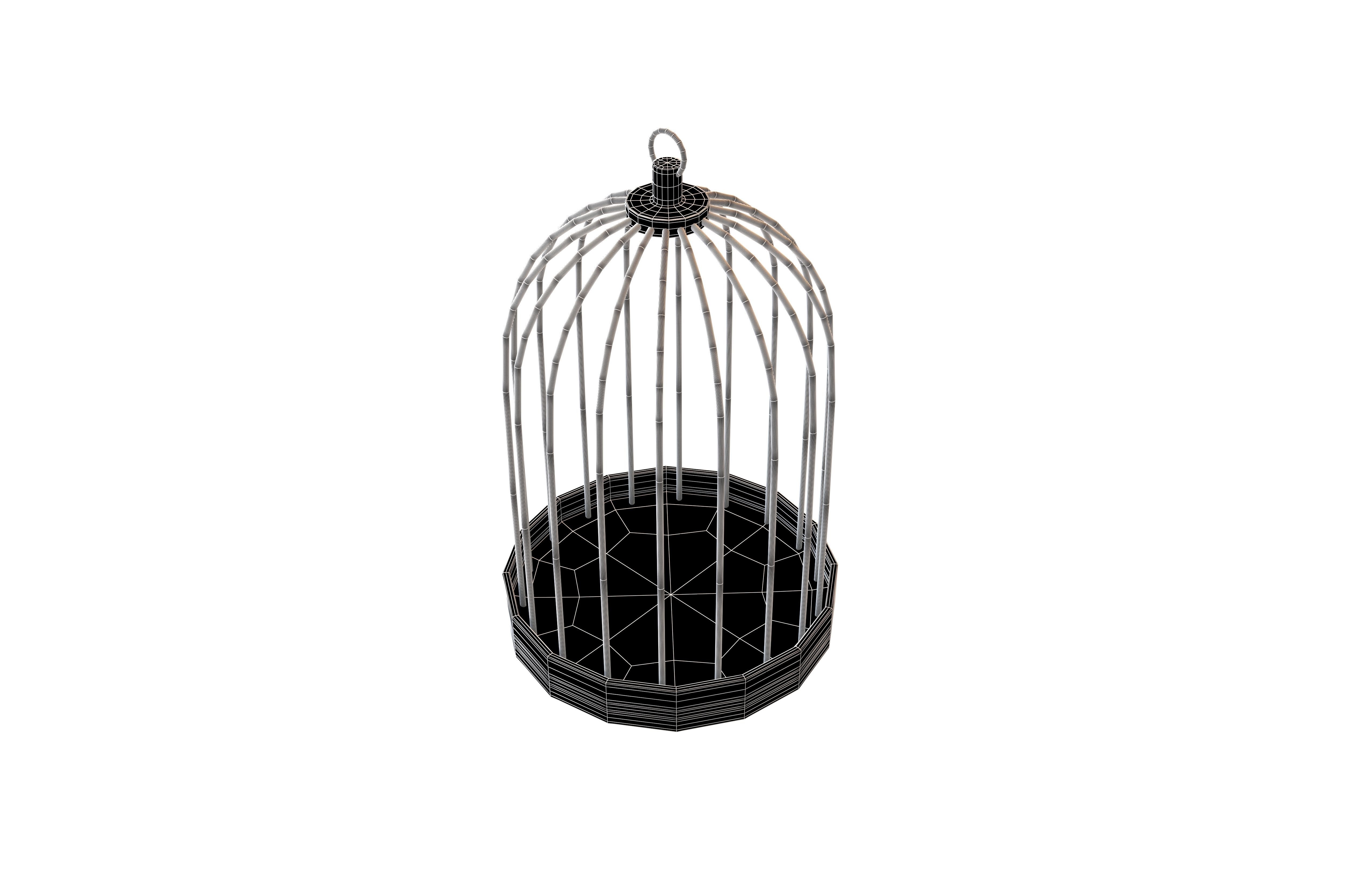 Bird Cage V1 001 Low-poly 3D model_5