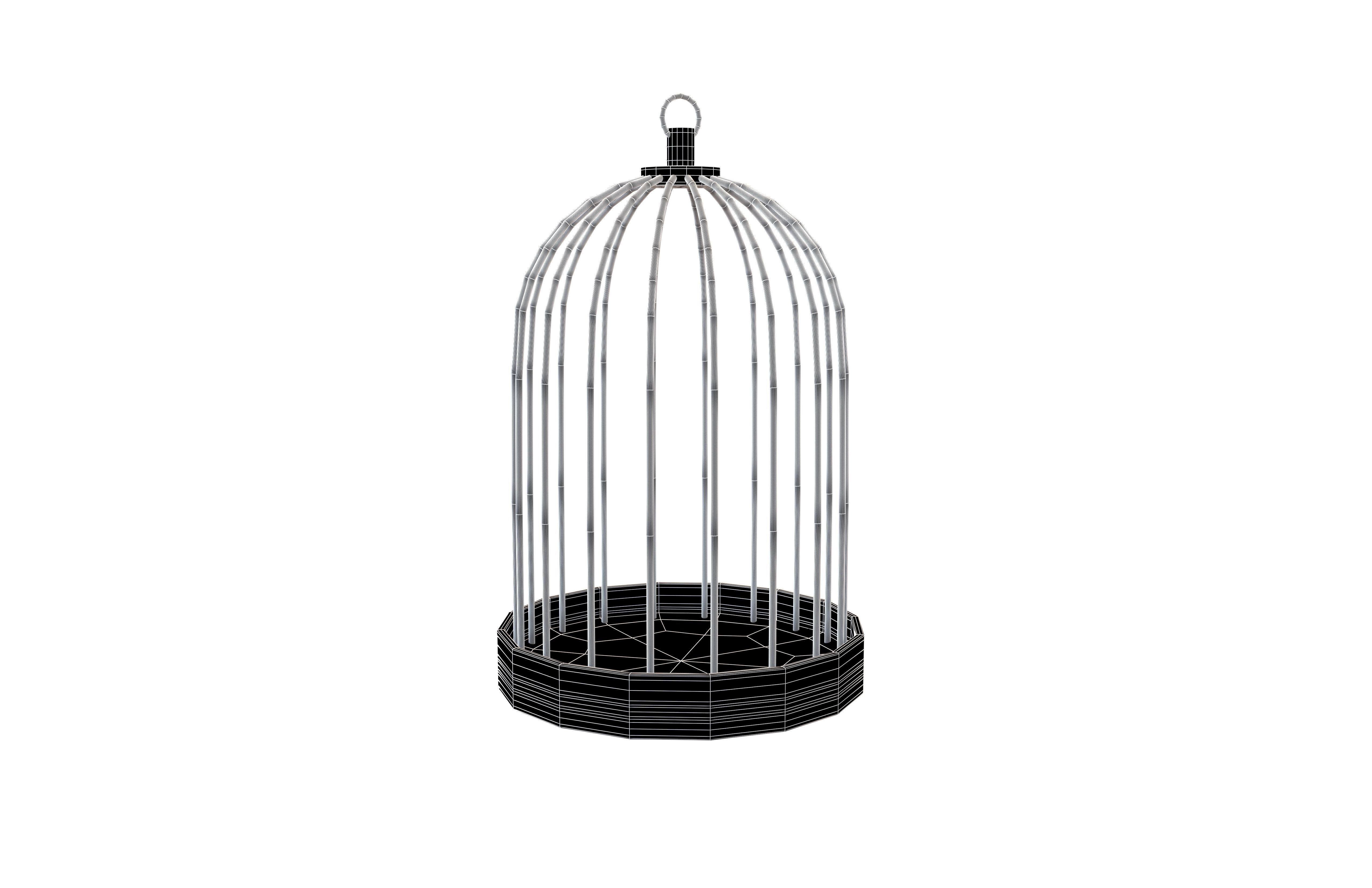 Bird Cage V1 001 Low-poly 3D model_4