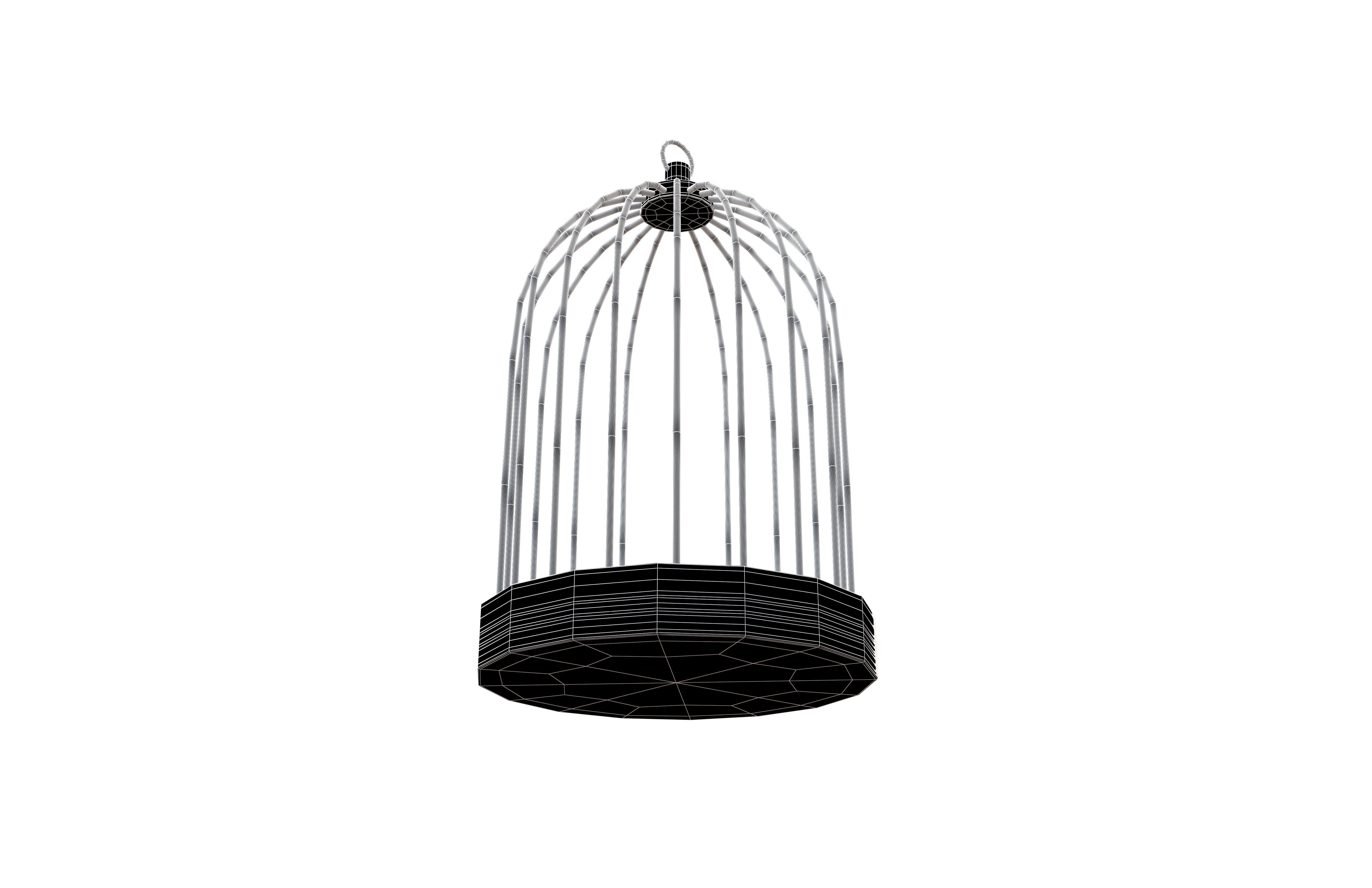 Bird Cage V1 001 Low-poly 3D model_7