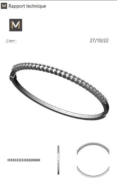 TENNIS DIAMOND BRACELET  3D print model_9
