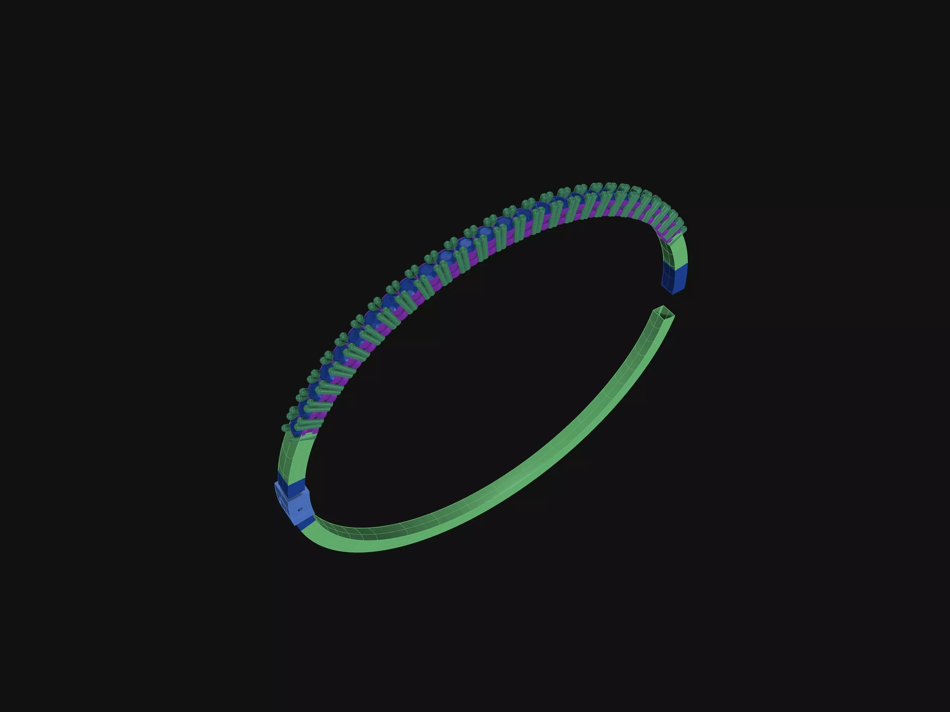 TENNIS DIAMOND BRACELET  3D print model_0