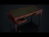 Old Desk Low-poly 3D model_1