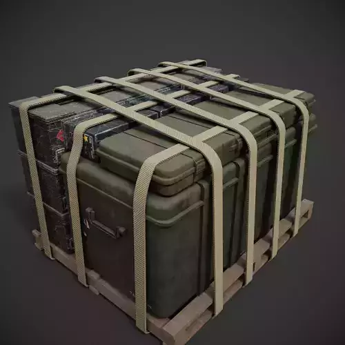 loot box supply Low-poly 3D model