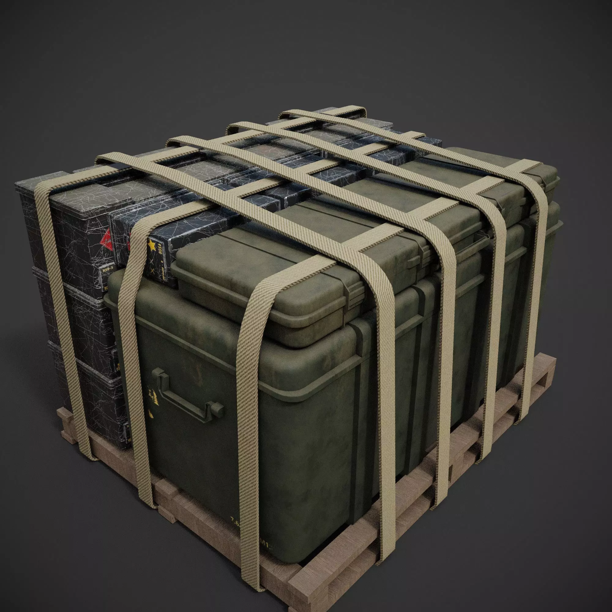 loot box supply Low-poly 3D model_0