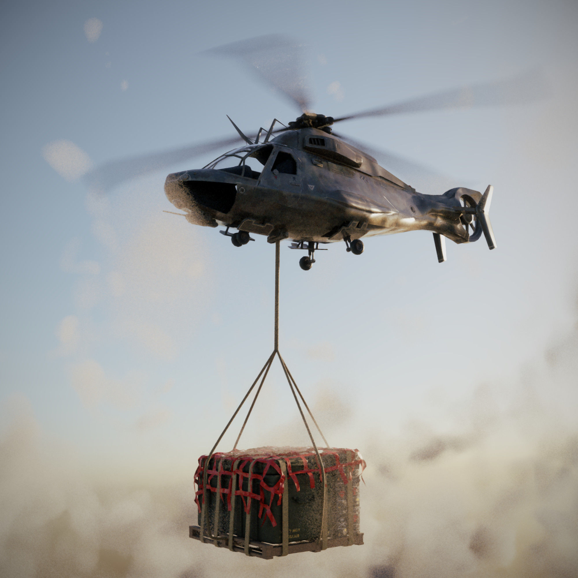 loot box supply Low-poly 3D model_1