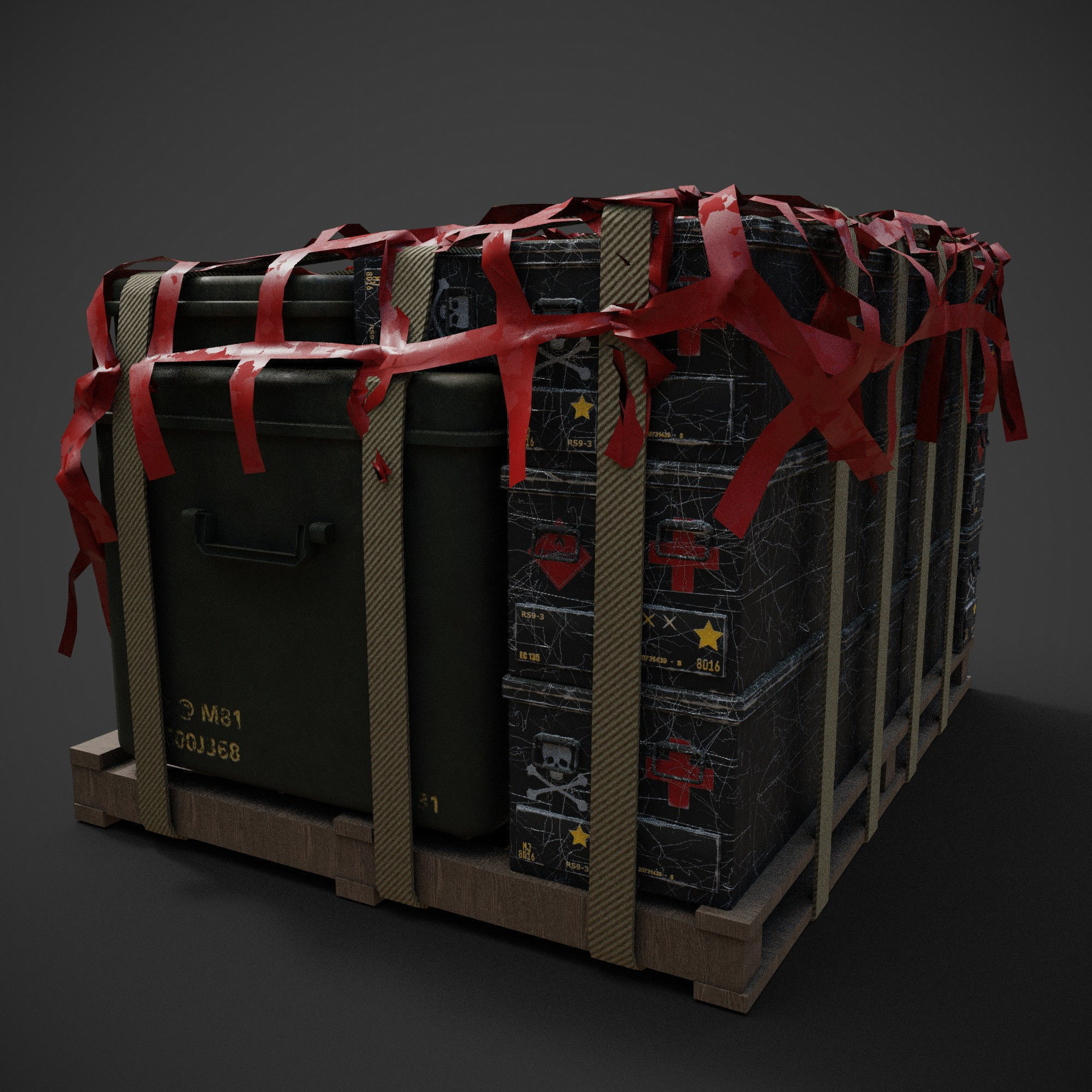 loot box supply Low-poly 3D model_4