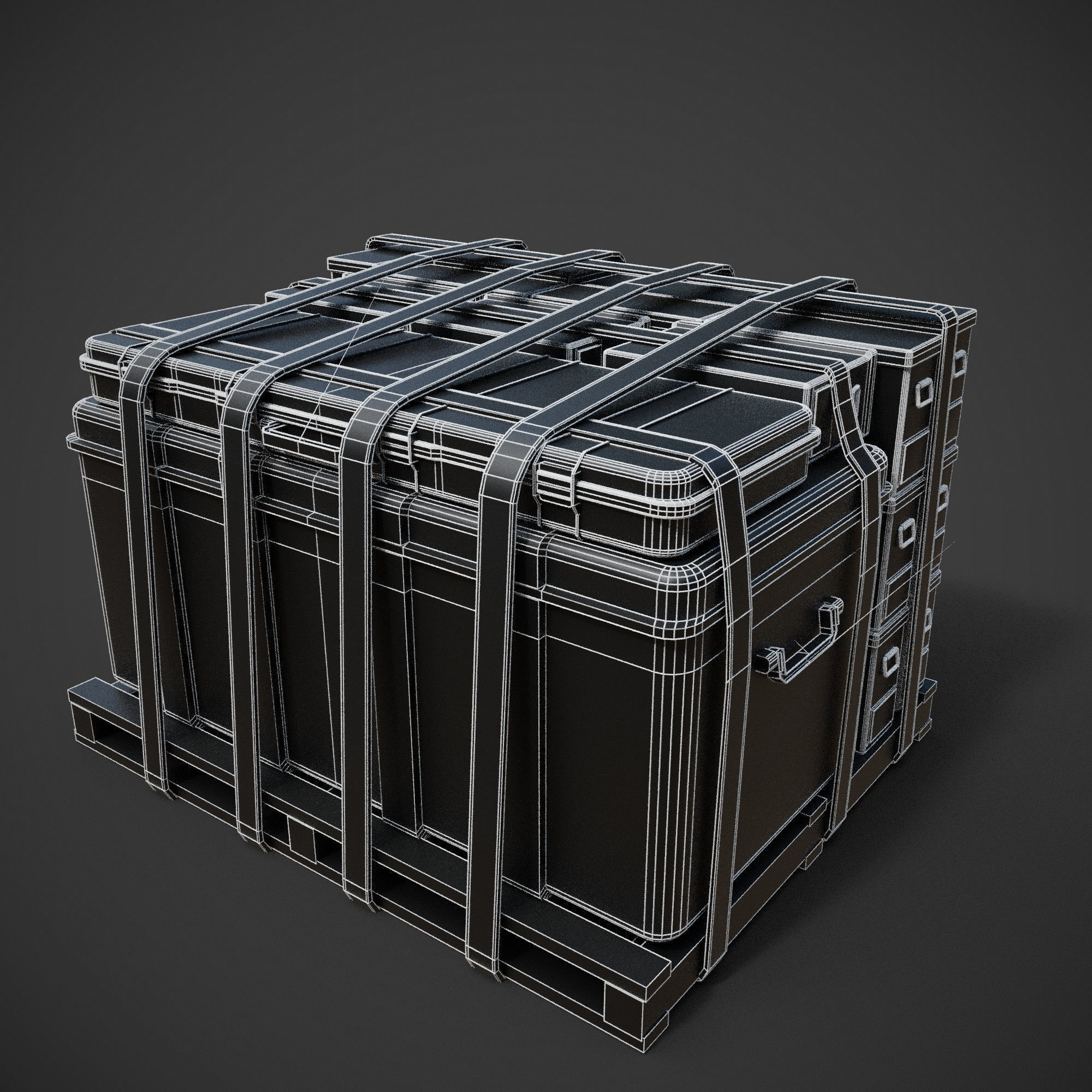 loot box supply Low-poly 3D model_6